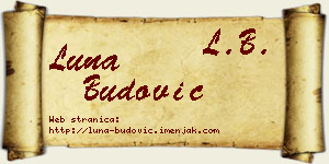 Luna Budović vizit kartica